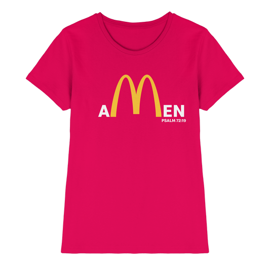 Amen Psalm 72,19 – Christliches Statement Design | Gott sei gepriesen in Ewigkeit - Ladies Premium Shirt