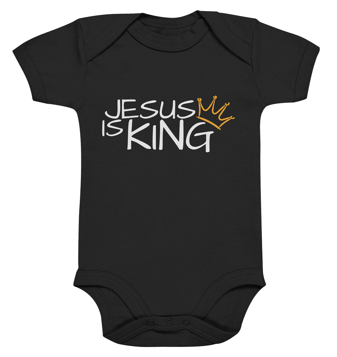 Jesus is King – Eine kraftvolle Botschaft des Glaubens | Christliche Kleidung - Organic Baby Bodysuit