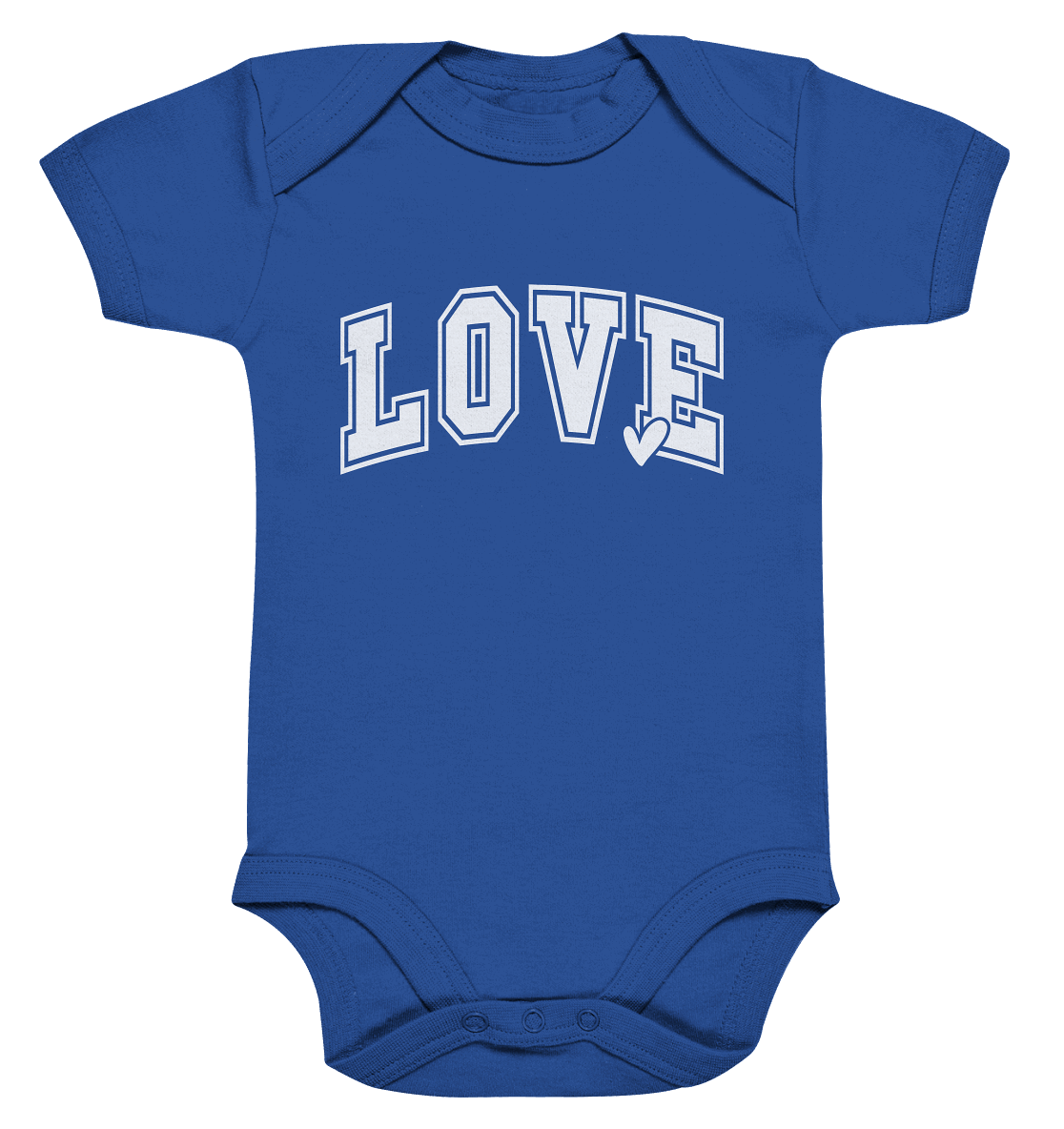 "Love" – das Design, das Herzen spricht! - Organic Baby Bodysuit - GfoitMa - Cobalt Blue Organic / 0-3M