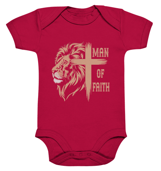Man of Faith | Christliche Designs - Organic Baby Bodysuit