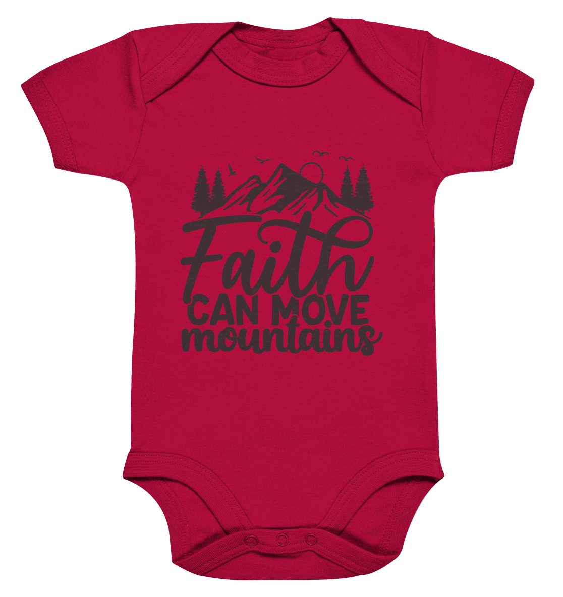 Glaube versetzt Berge - Organic Baby Bodysuit