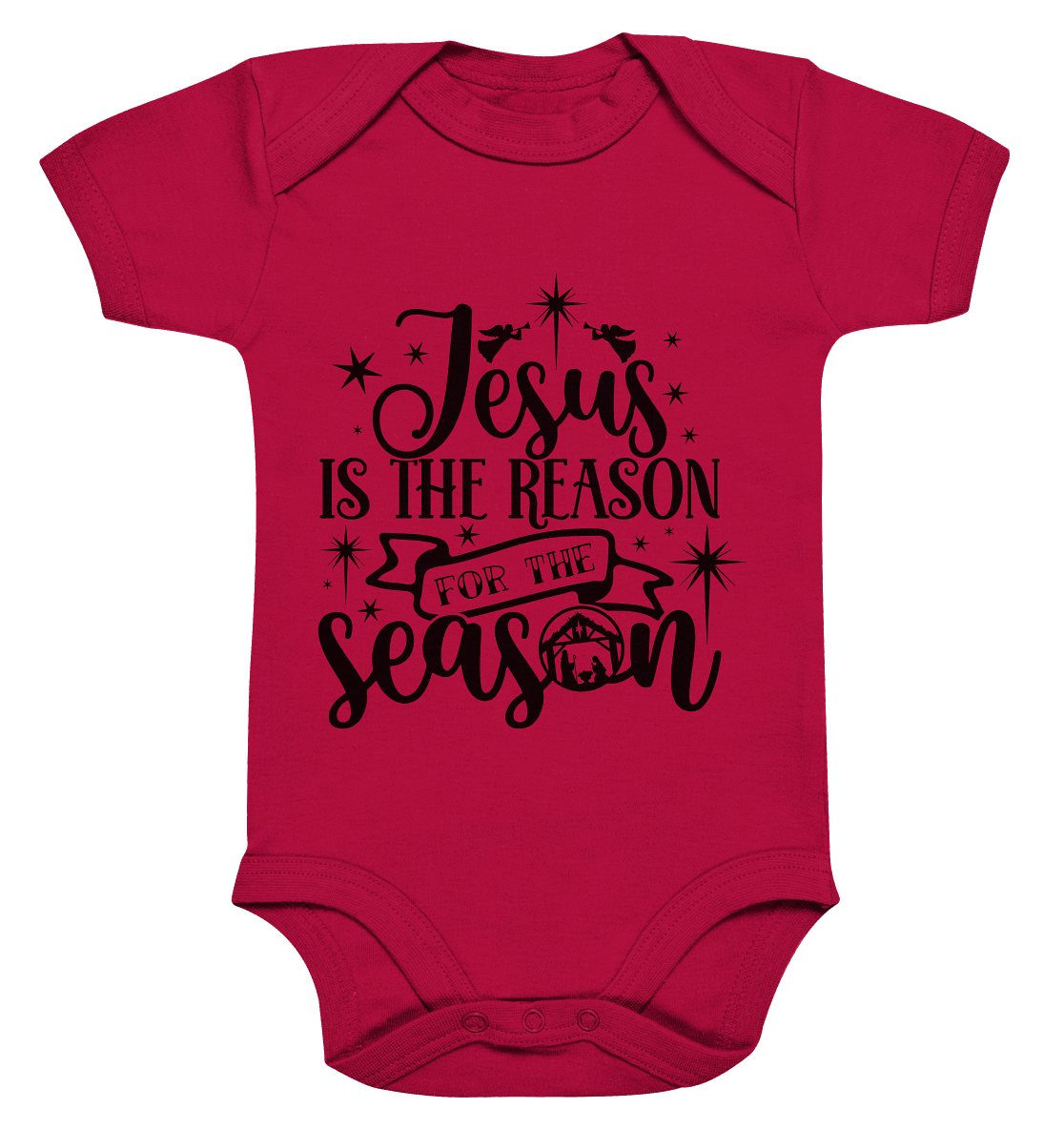 Jesus – Der Grund für die Weihnachtszeit II - Organic Baby Bodysuit