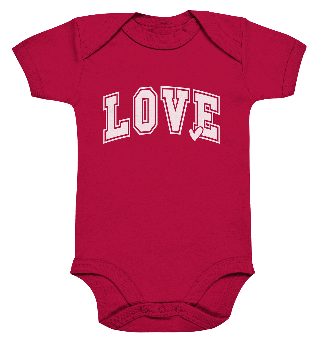 "Love" – das Design, das Herzen spricht! - Organic Baby Bodysuit - GfoitMa - Red / 0-3M