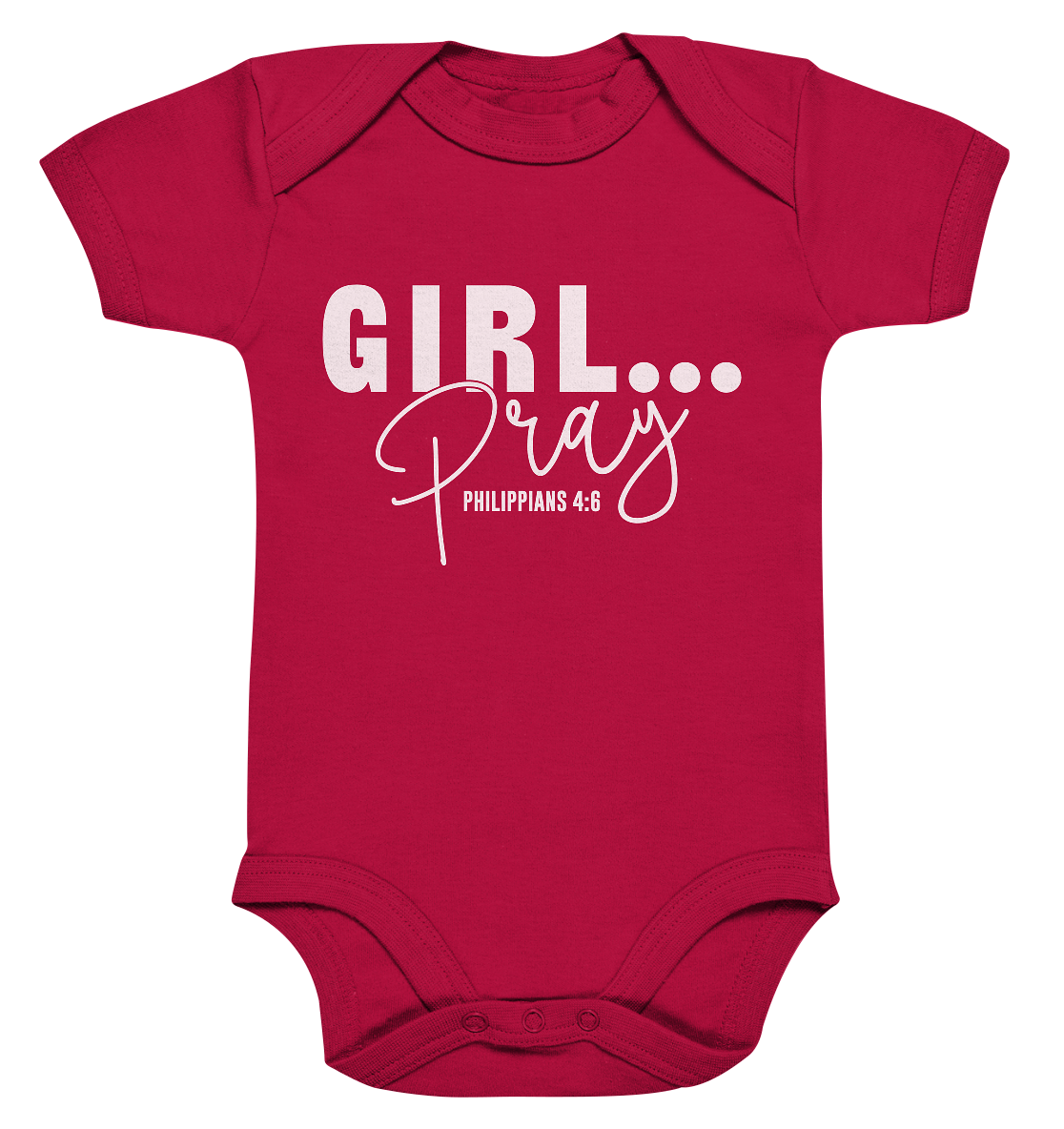 Girl. Pray. - Organic Baby Bodysuit - GfoitMa - Red / 0-3M