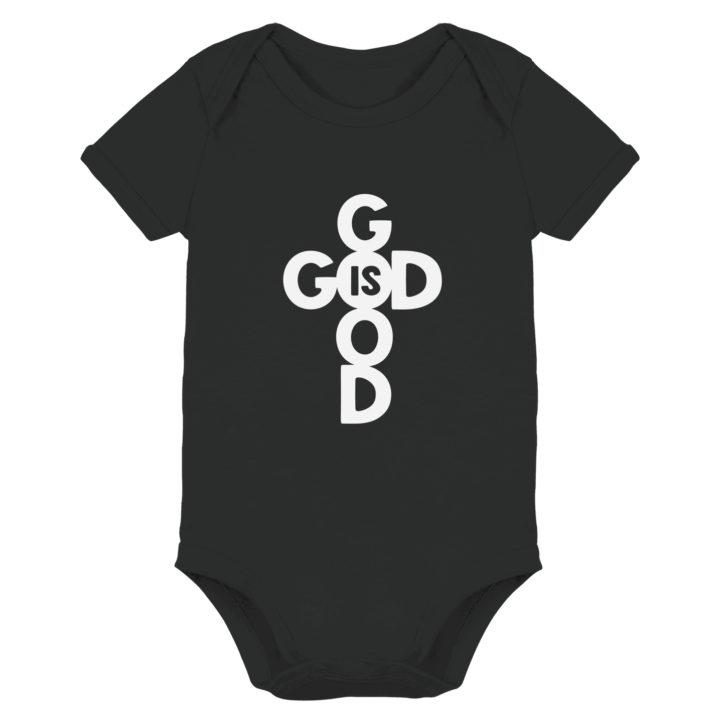 God is Good | Christliche Kleidung & Geschenke im Kreuz-Design - Organic Baby Bodysuit