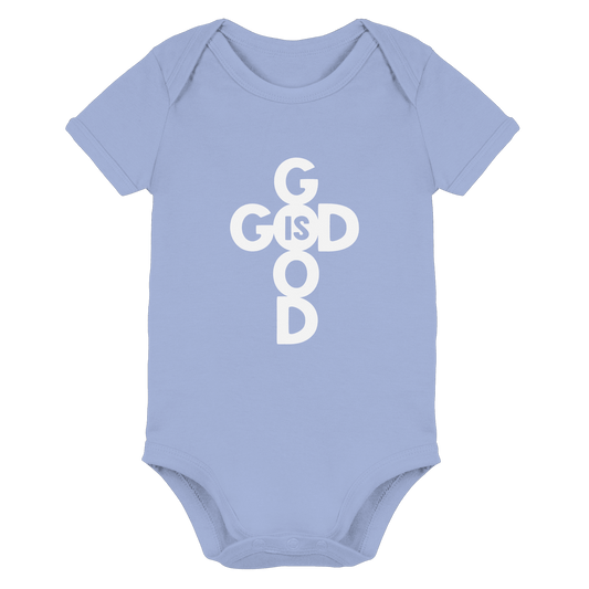 God is Good | Christliche Kleidung & Geschenke im Kreuz-Design - Organic Baby Bodysuit
