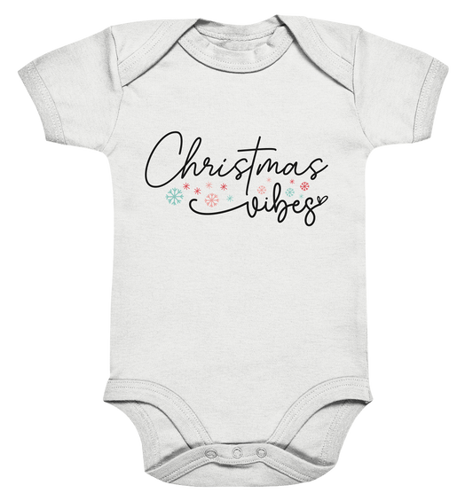 Festive Christmas Vibes - Organic Baby Bodysuit
