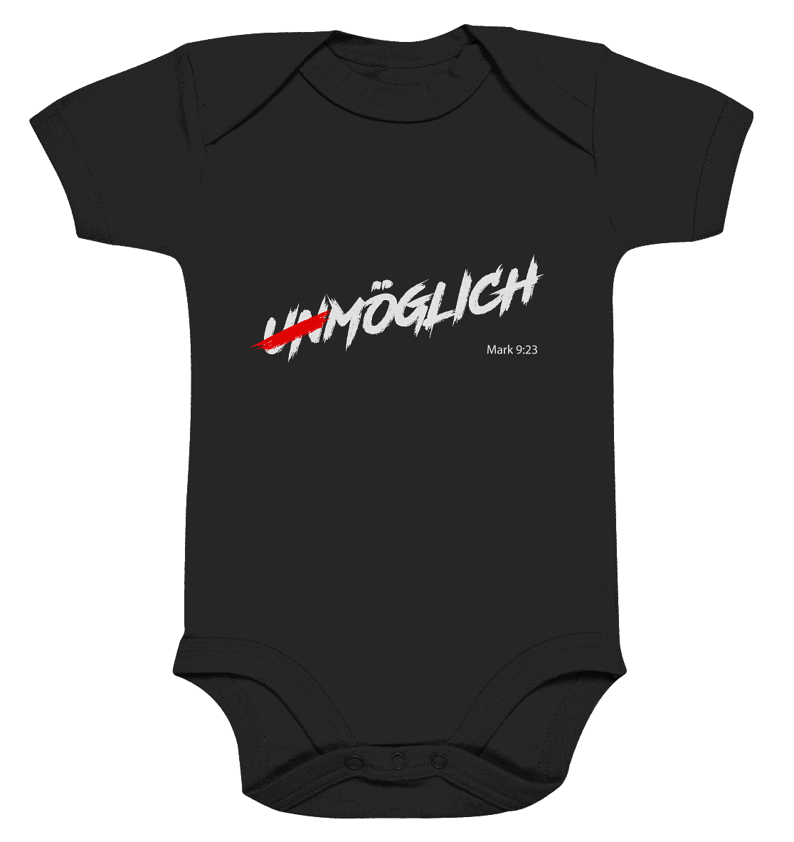 Alles ist möglich - Organic Baby Bodysuite - GfoitMa - Black / 0-3M