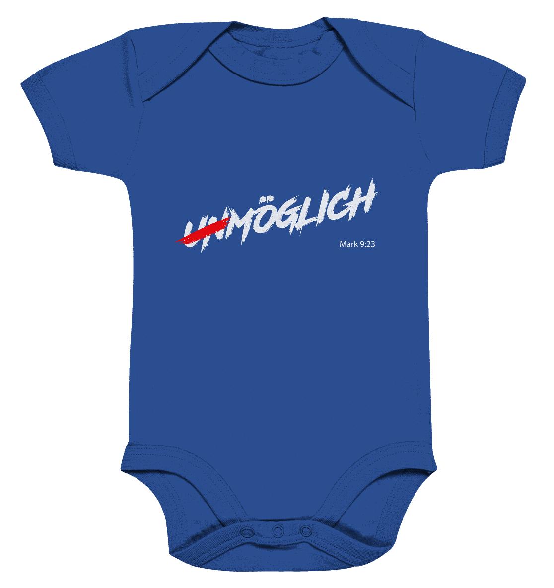 Alles ist möglich - Organic Baby Bodysuite - GfoitMa - Cobalt Blue Organic / 0-3M