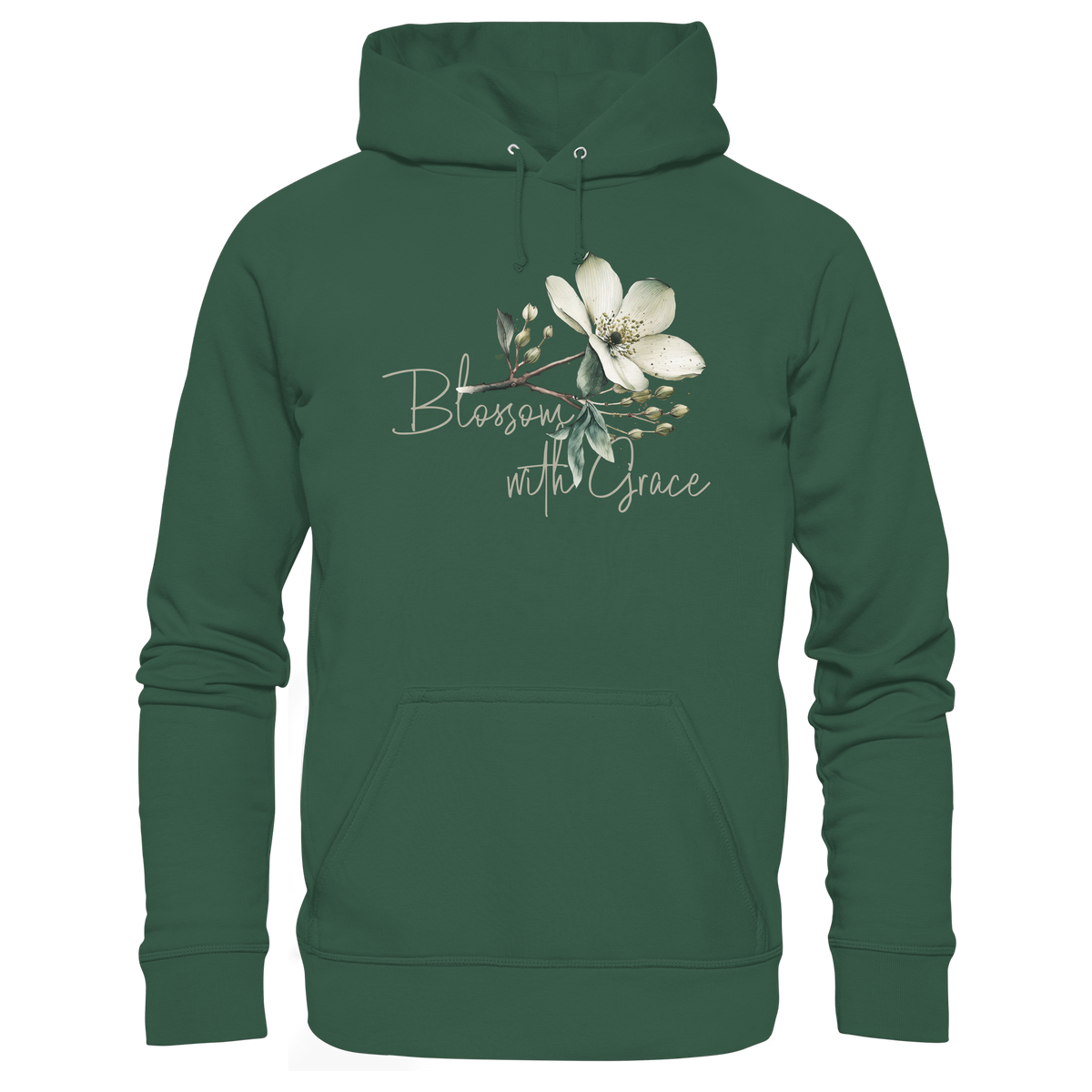 Blossom with Grace - Organic Basic Hoodie