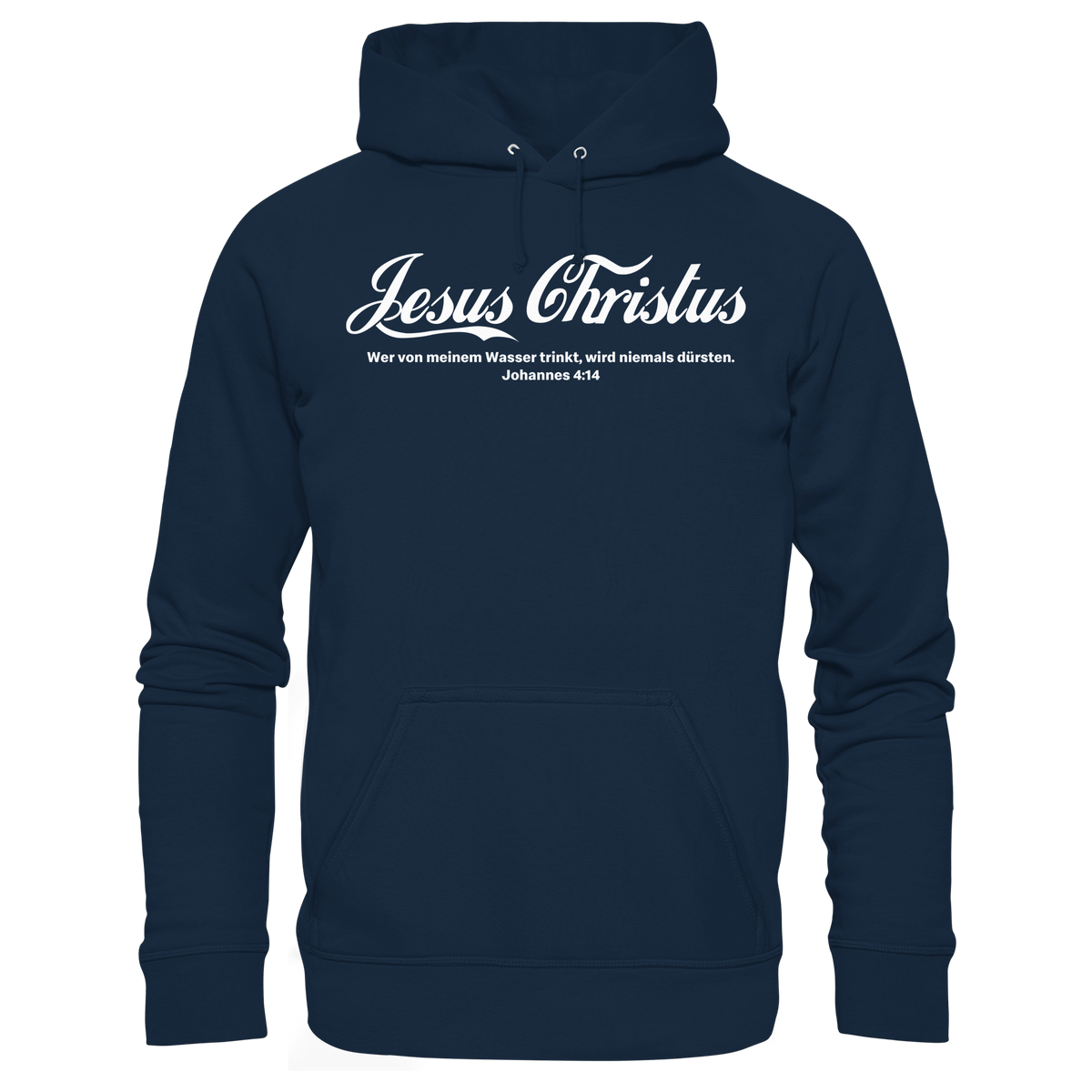 Jesus Christus – Johannes 4,14 | Christliches Statement Design „Lebendiges Wasser“ - Organic Basic Hoodie - GfoitMa