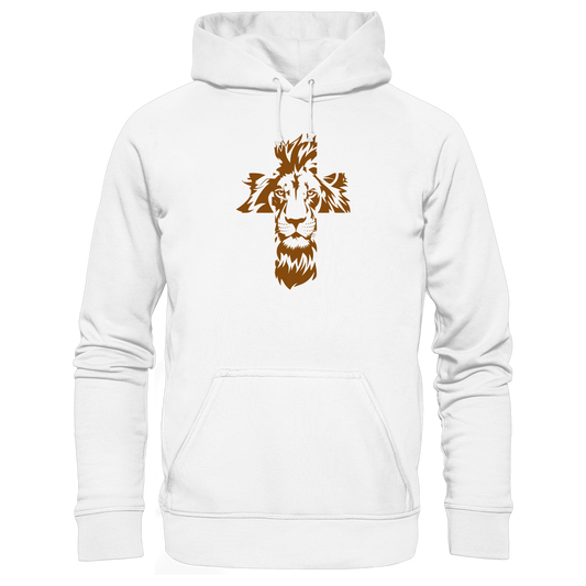 Im Zeichen des Löwen – Fest verwurzelt im Glauben | Christliche Kleidung - Organic Basic Hoodie - GfoitMa