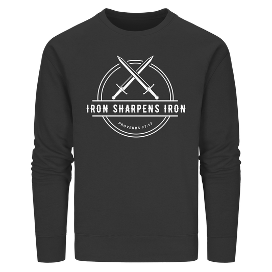 Eisen schärft Eisen - Inspiriert von Sprüche 27:17 - Organic Basic Unisex Sweatshirt - GfoitMa