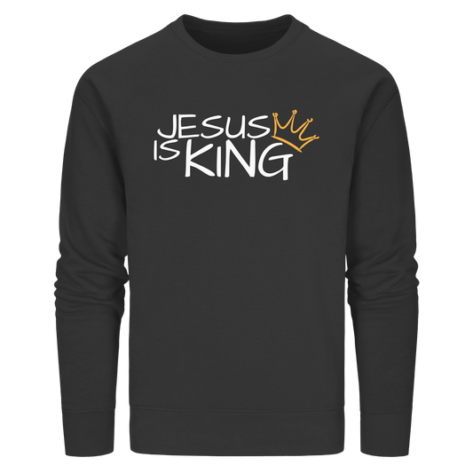 Jesus is King – Eine kraftvolle Botschaft des Glaubens | Christliche Kleidung - Organic Basic Unisex Sweatshirt