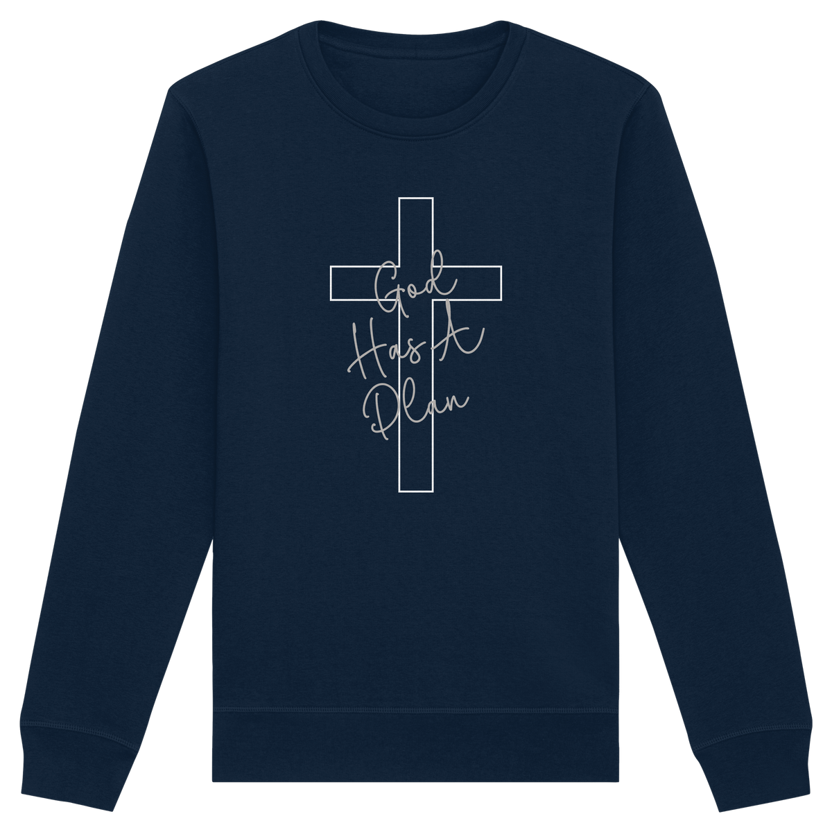 Jeremiah 29:11 – God Has a Plan | Christliches Design - Organic Basic Unisex Sweatshirt - GfoitMa - French Navy / XS