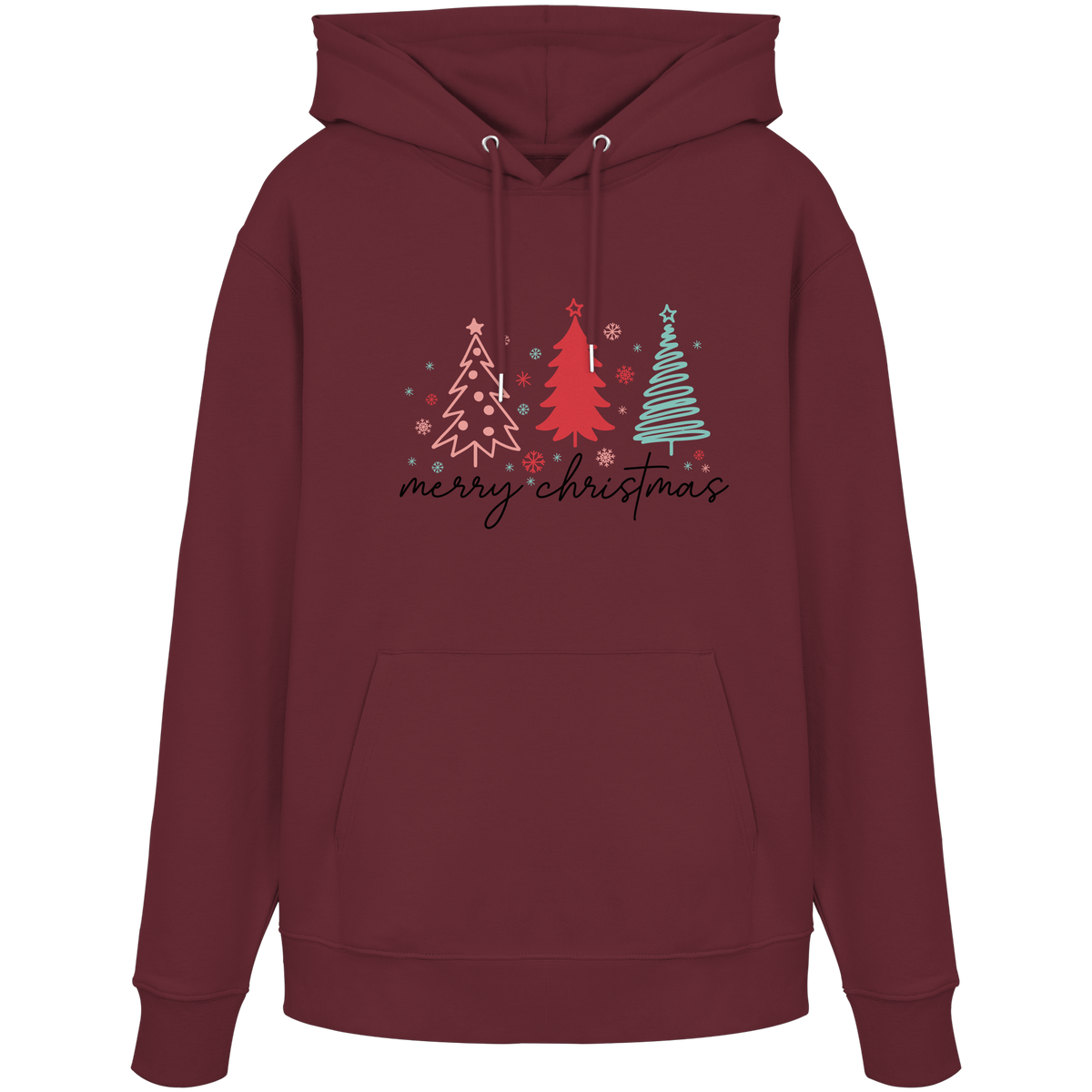 Elegante Weihnachtsgrüße - Organic Hoodie - GfoitMa - Burgundy / XS