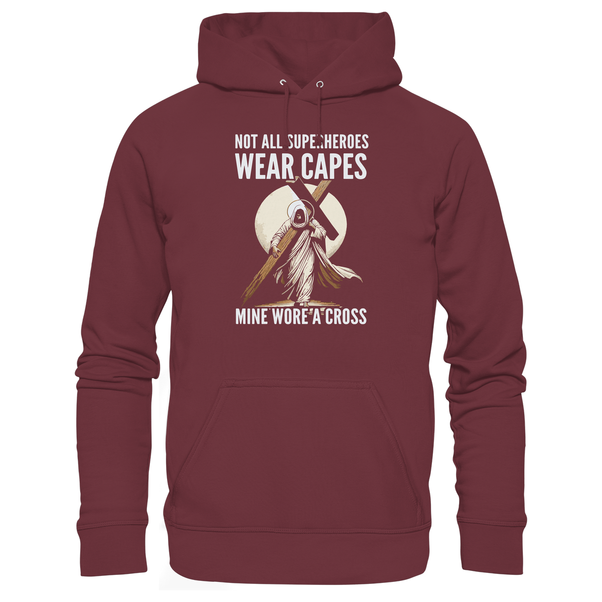 Mein Superheld trug ein Kreuz - Organic Hoodie - GfoitMa