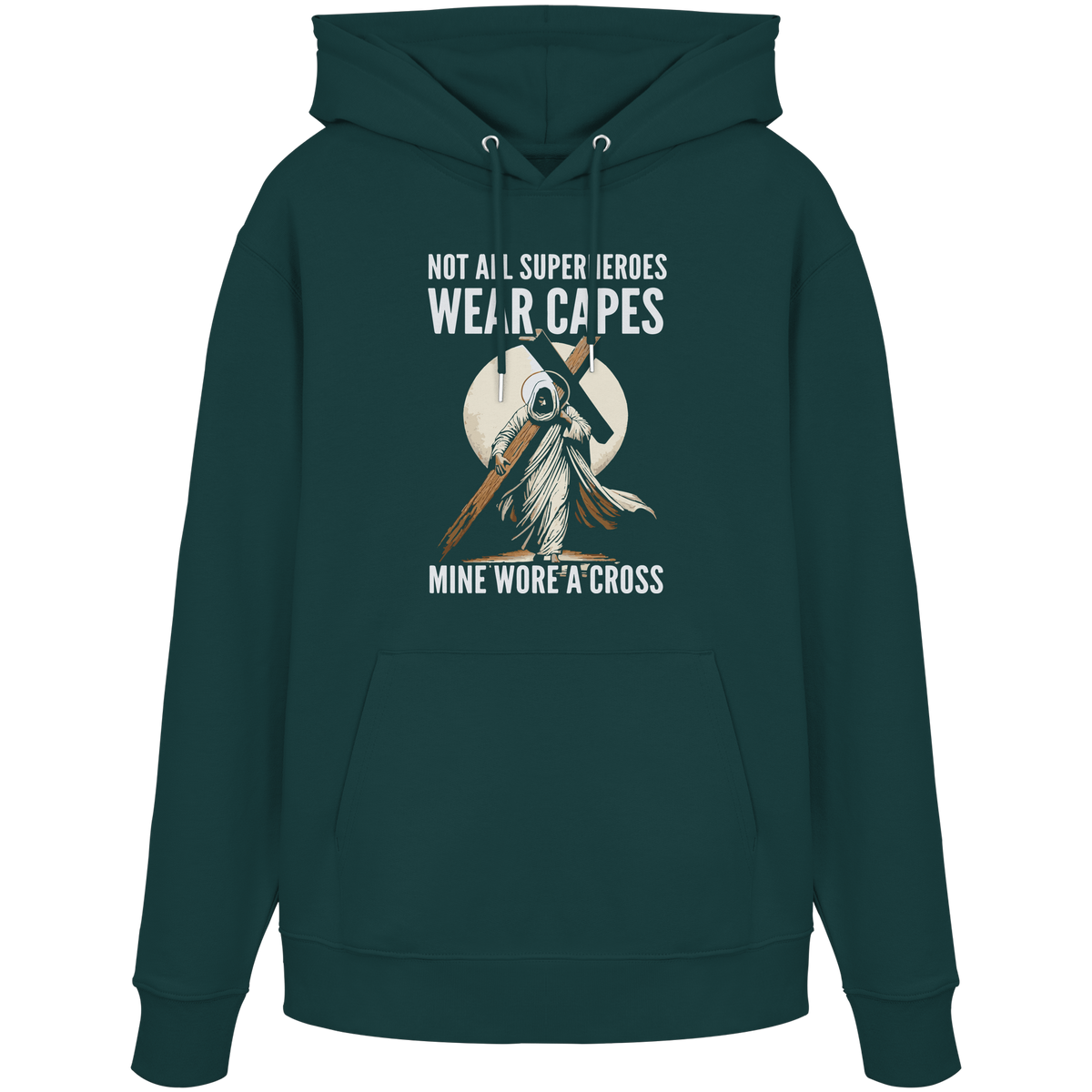 Mein Superheld trug ein Kreuz - Organic Hoodie - GfoitMa - Glazed Green / XS
