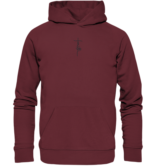 Faith - Glaube - Organic Hoodie (Stick)
