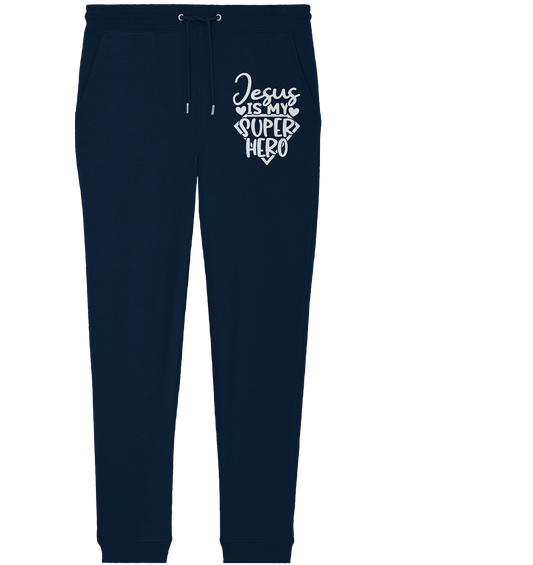 Jesus ist mein Superheld - Organic Jogger Pants - GfoitMa - French Navy / XS