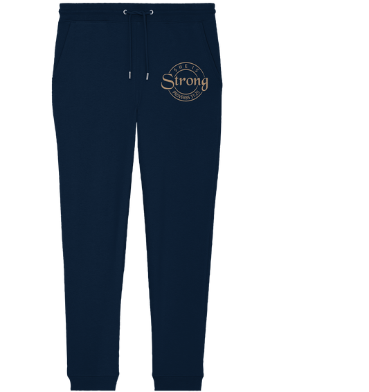 Sie ist stark - Sprüche 31,25 - Organic Jogger Pants