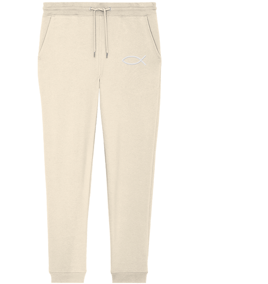 Der Ichthys – Ein zeitloses Zeichen (Stick) | Christliche Kleidung - Organic Jogger Pants (Stick)