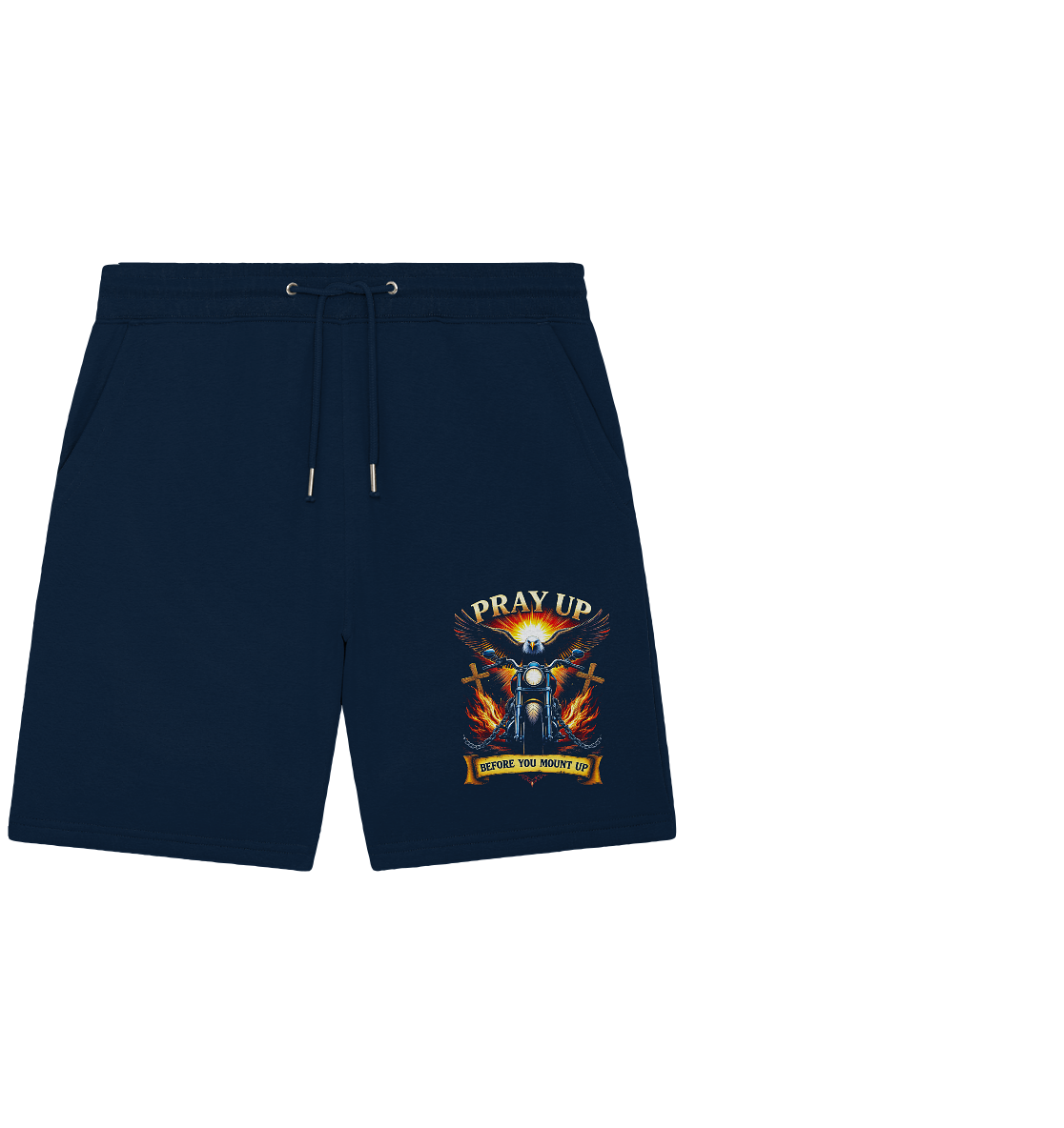 Pray Up, Before You Mount Up - Organic Jogger Shorts