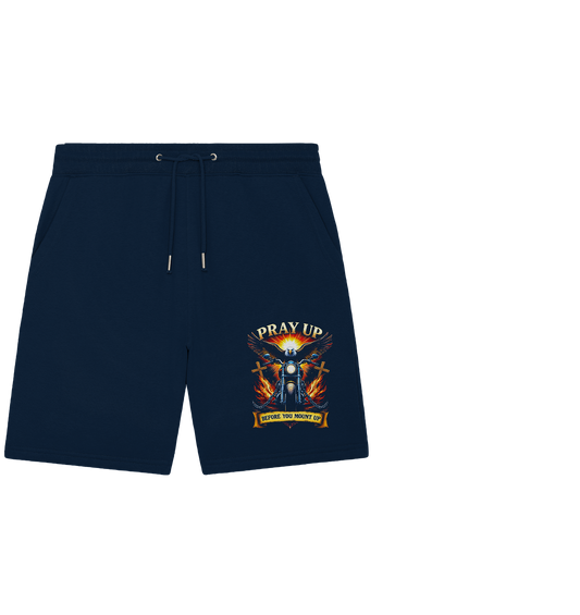 Pray Up, Before You Mount Up - Organic Jogger Shorts