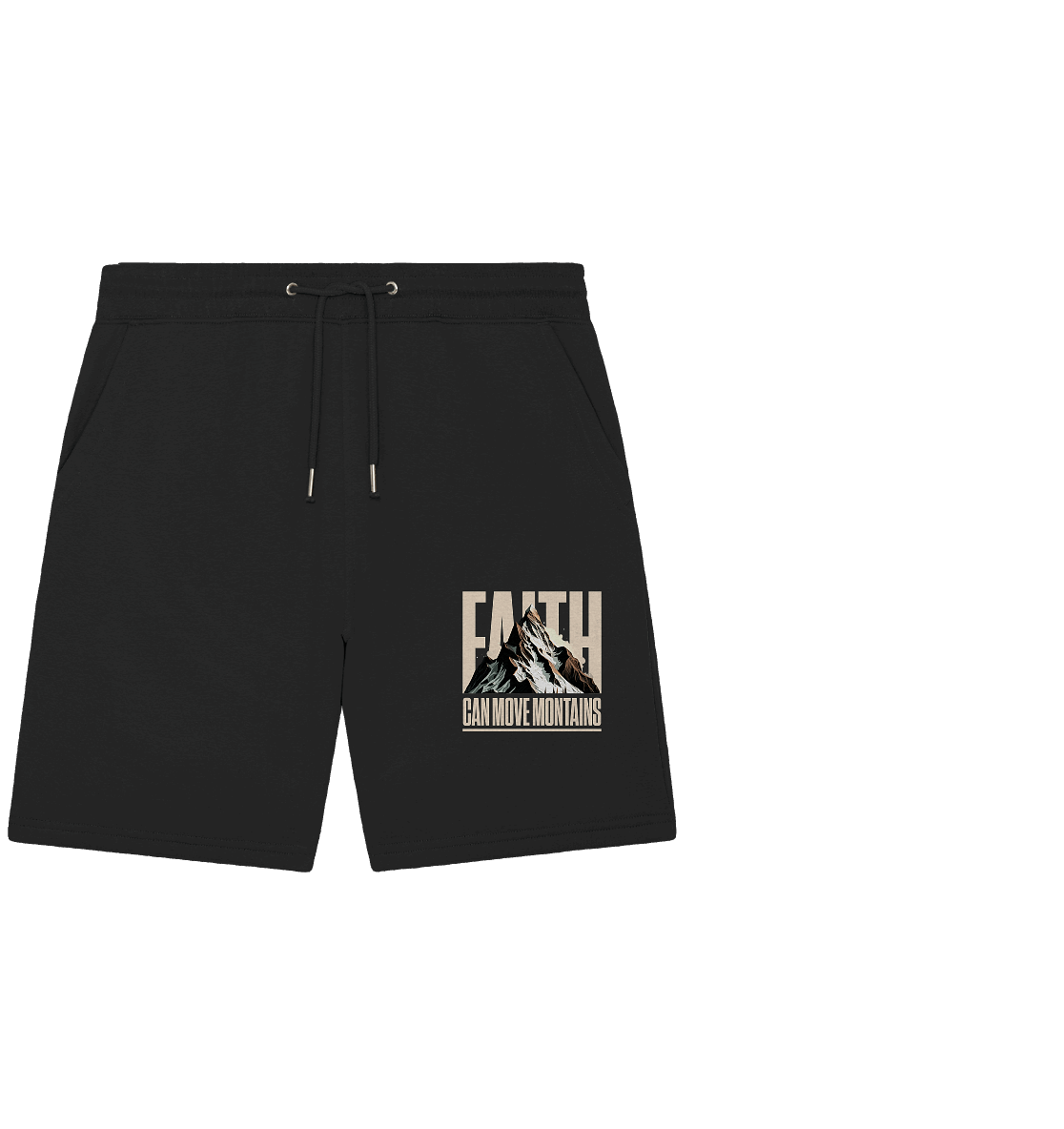 Faith Can Move Mountains – Glaube, der Grenzen überwindet | Christliche Kleidung - Organic Jogger Shorts