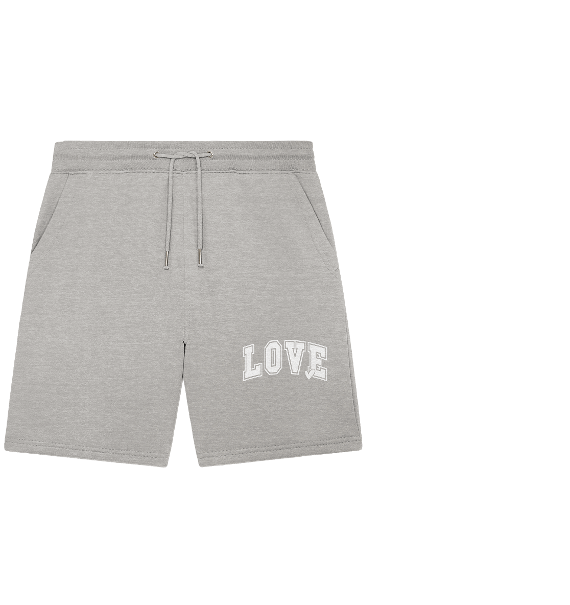 "Love" – das Design, das Herzen spricht! - Organic Jogger Shorts - GfoitMa - Heather Grey / XS