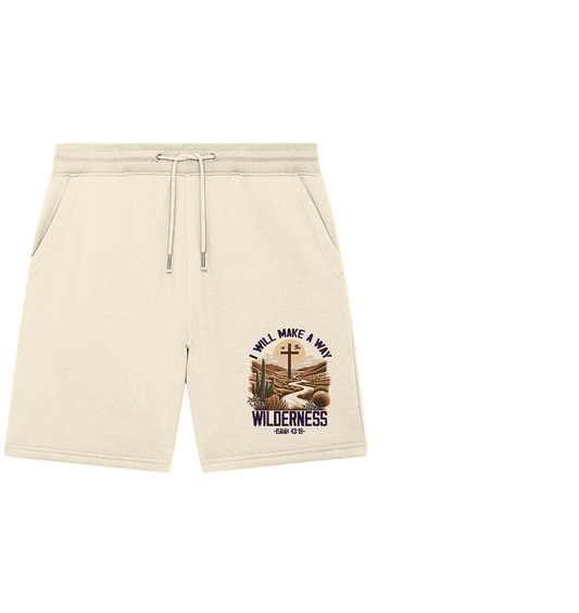 I Will Make a Way in the Wilderness – Isaiah 43:19 - Organic Jogger Shorts
