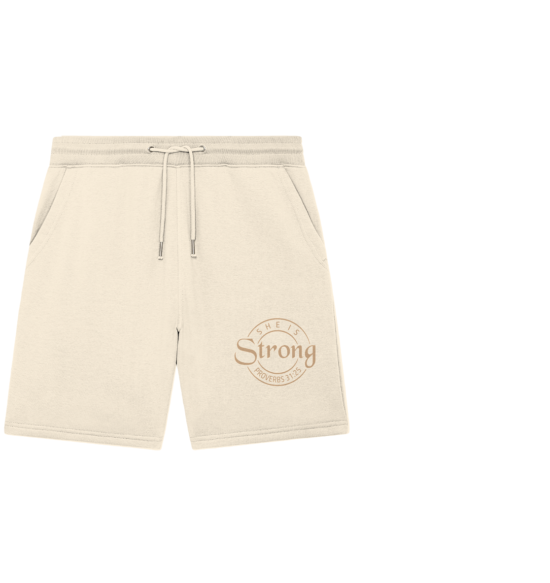 Sie ist stark - Sprüche 31,25 - Organic Jogger Shorts