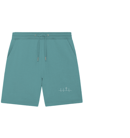 Herzschlag für Jesus (Weiß) - Stick - Organic Jogger Shorts (Stick)