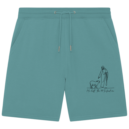 He Left the 99 to Find Me – Kraftvolle Botschaft in minimalistischem Design | Christliche Kleidung - Organic Jogger Shorts