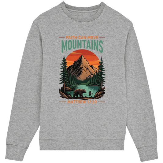 Faith Can Move Mountains | Christliches Design inspiriert von Matthäus 17,20 - Organic Lightweight Sweatshirt