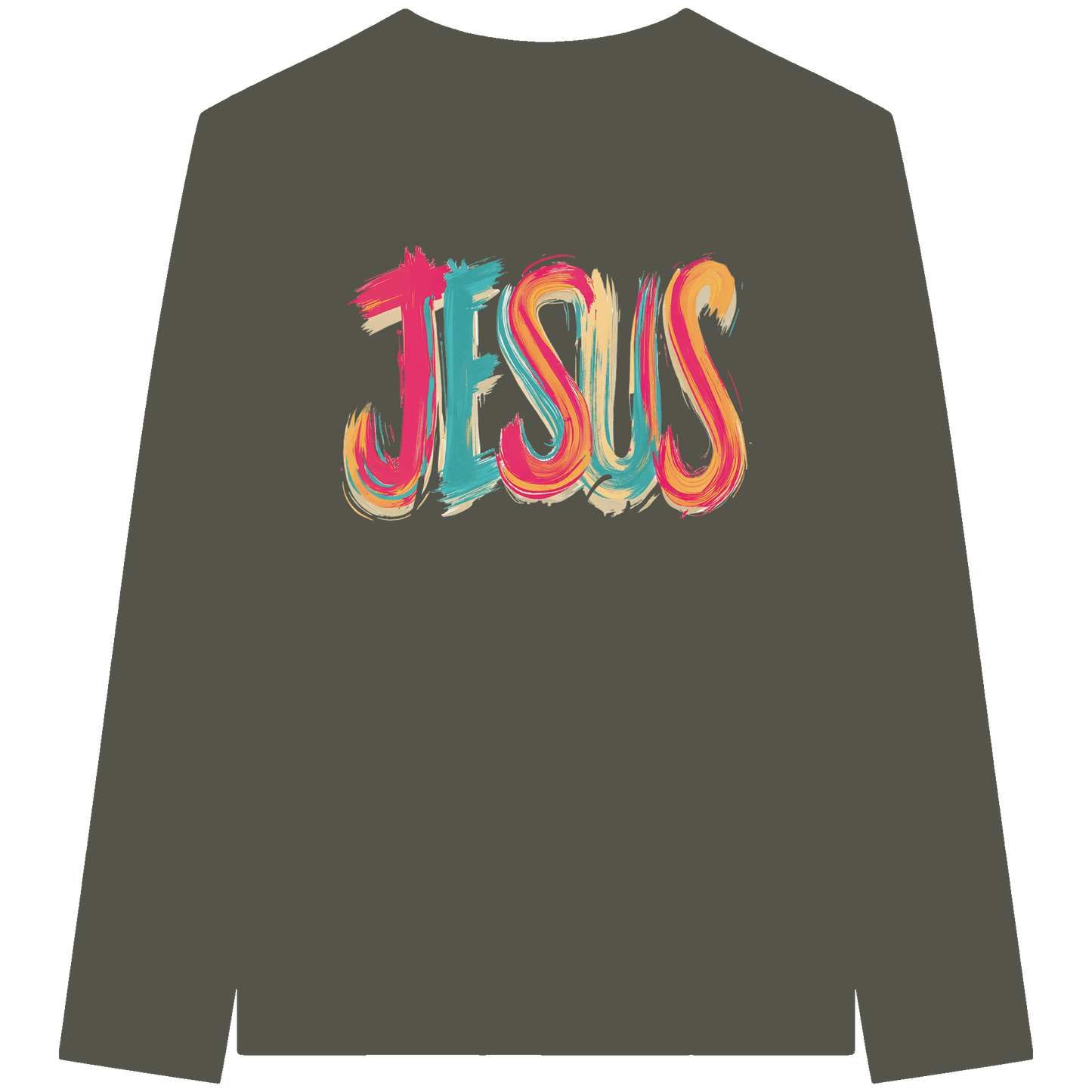 Jesus Loves You – Buntes Design voller Hoffnung und Liebe | Christliches Design - Organic Longsleeve T-Shirt
