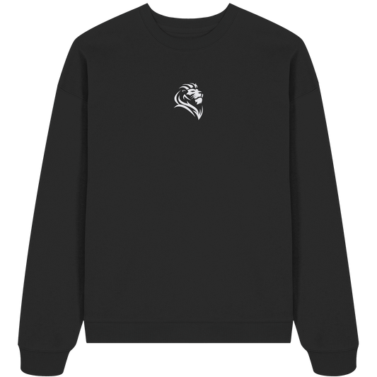 Löwe von Juda (Stick) | Christliche Kleidung - Organic Oversize Sweatshirt (Stick)