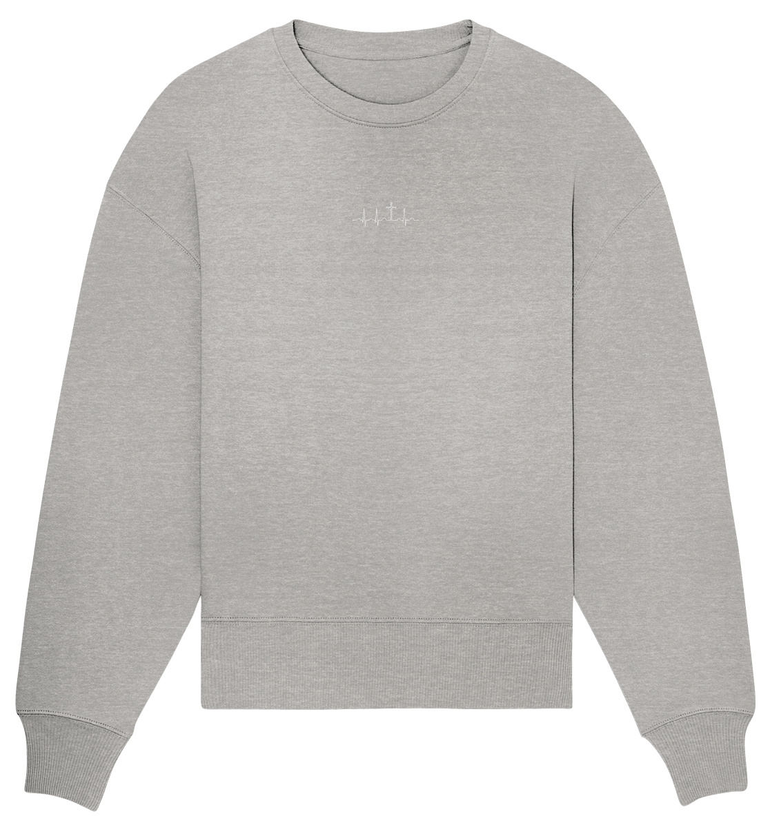 Mein Herz schlägt für Jesus - Organic Oversize Sweatshirt (Stick)