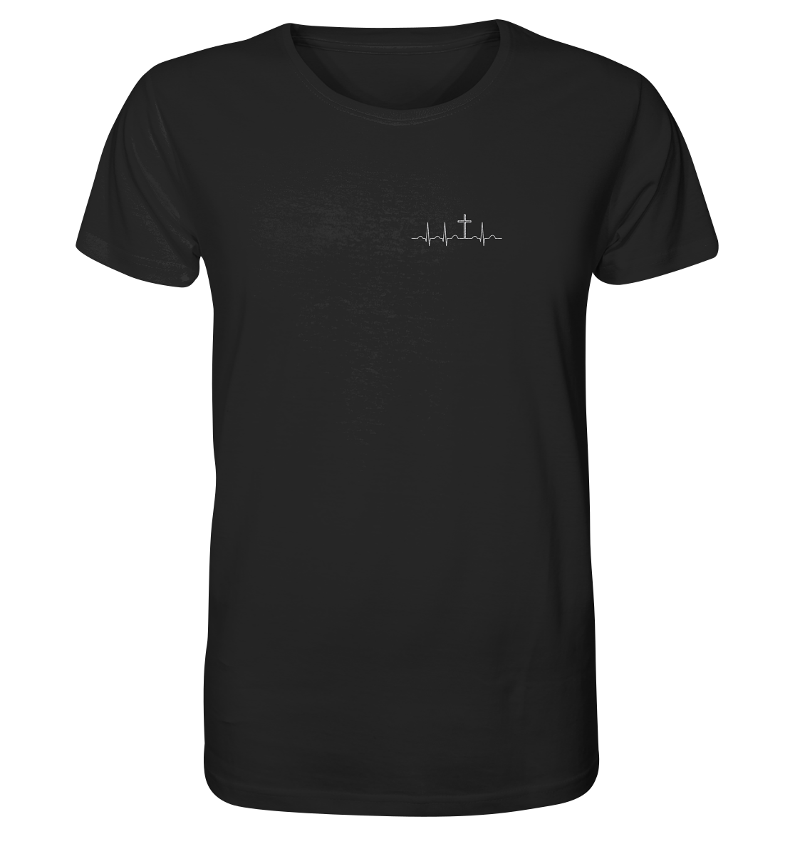 Herzschlag für Jesus (Weiß) - Stick - Organic Shirt (Stick)