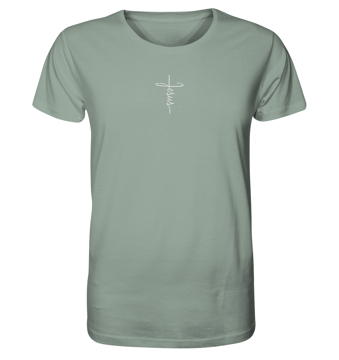 Jesus in Kreuzform - Stick (Weiß) - Organic Shirt (Stick)