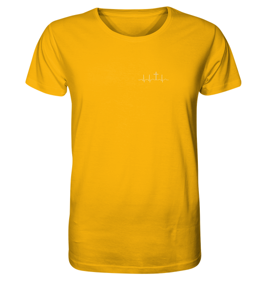 Herzschlag für Jesus (Weiß) - Stick - Organic Shirt (Stick)