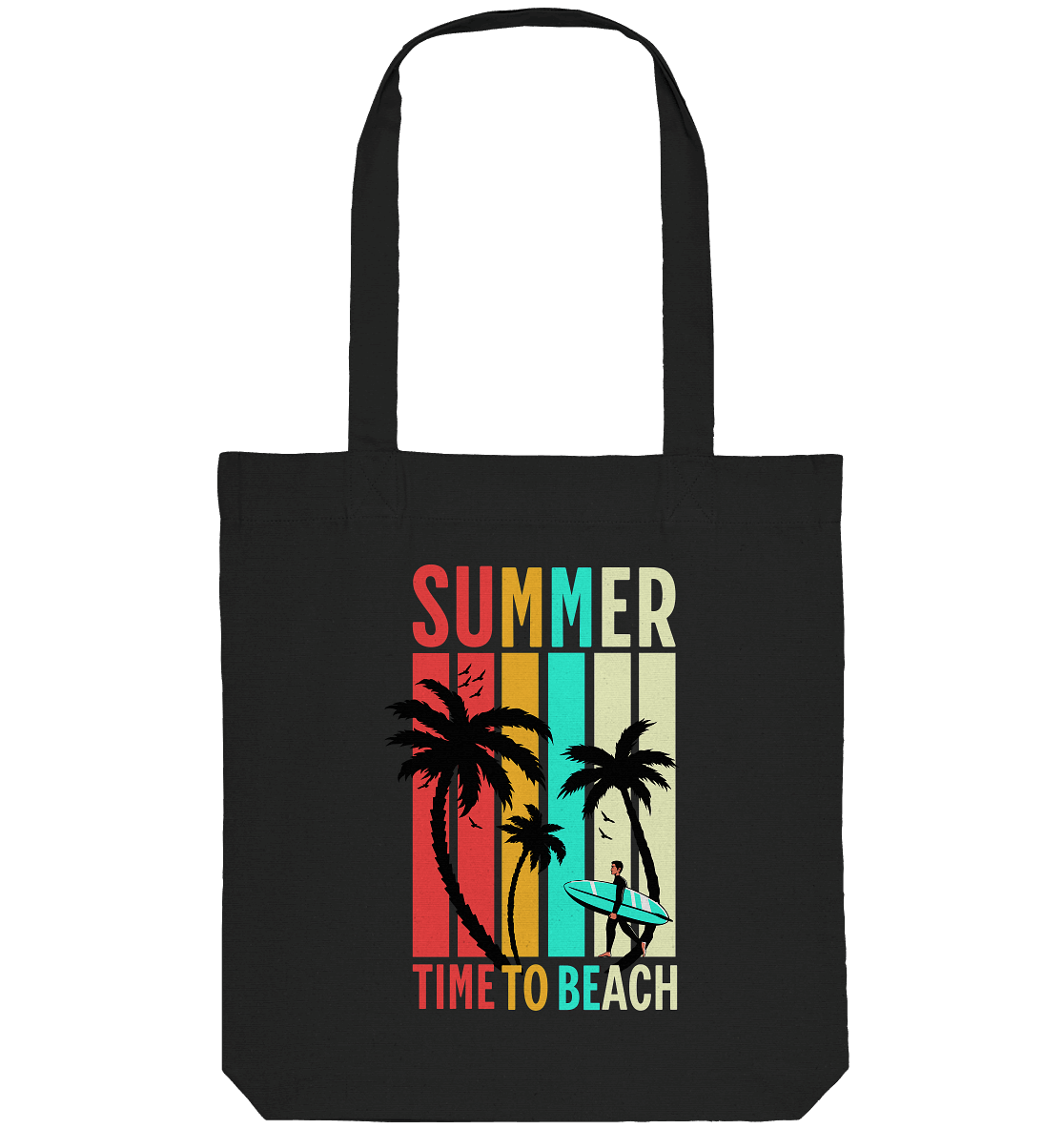 Summer Time to Beach – Sonne, Sand & Lebensfreude - Organic Tote-Bag