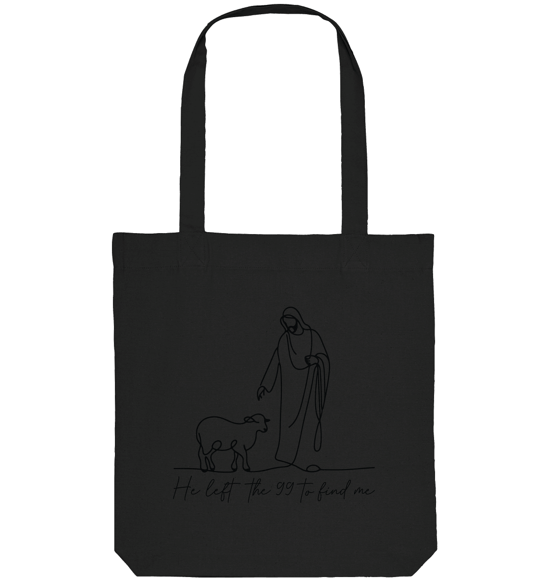 He Left the 99 to Find Me – Kraftvolle Botschaft in minimalistischem Design | Christliche Kleidung - Organic Tote-Bag