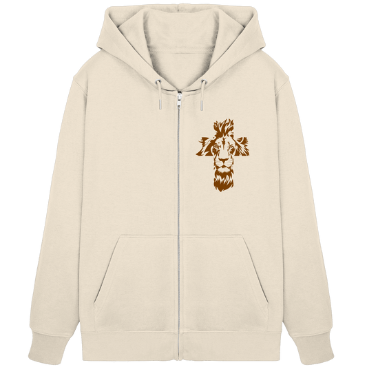 Im Zeichen des Löwen – Fest verwurzelt im Glauben | Christliche Kleidung - Organic Zipper