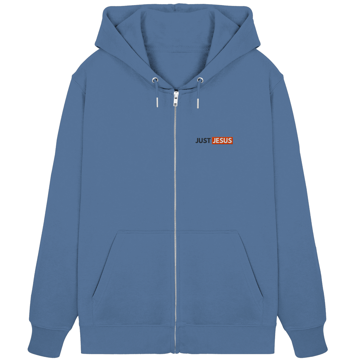 Just Jesus – Der Mittelpunkt unseres Glaubens (Stick) - Organic Zipper (Stick) - GfoitMa - Bright Blue / XS