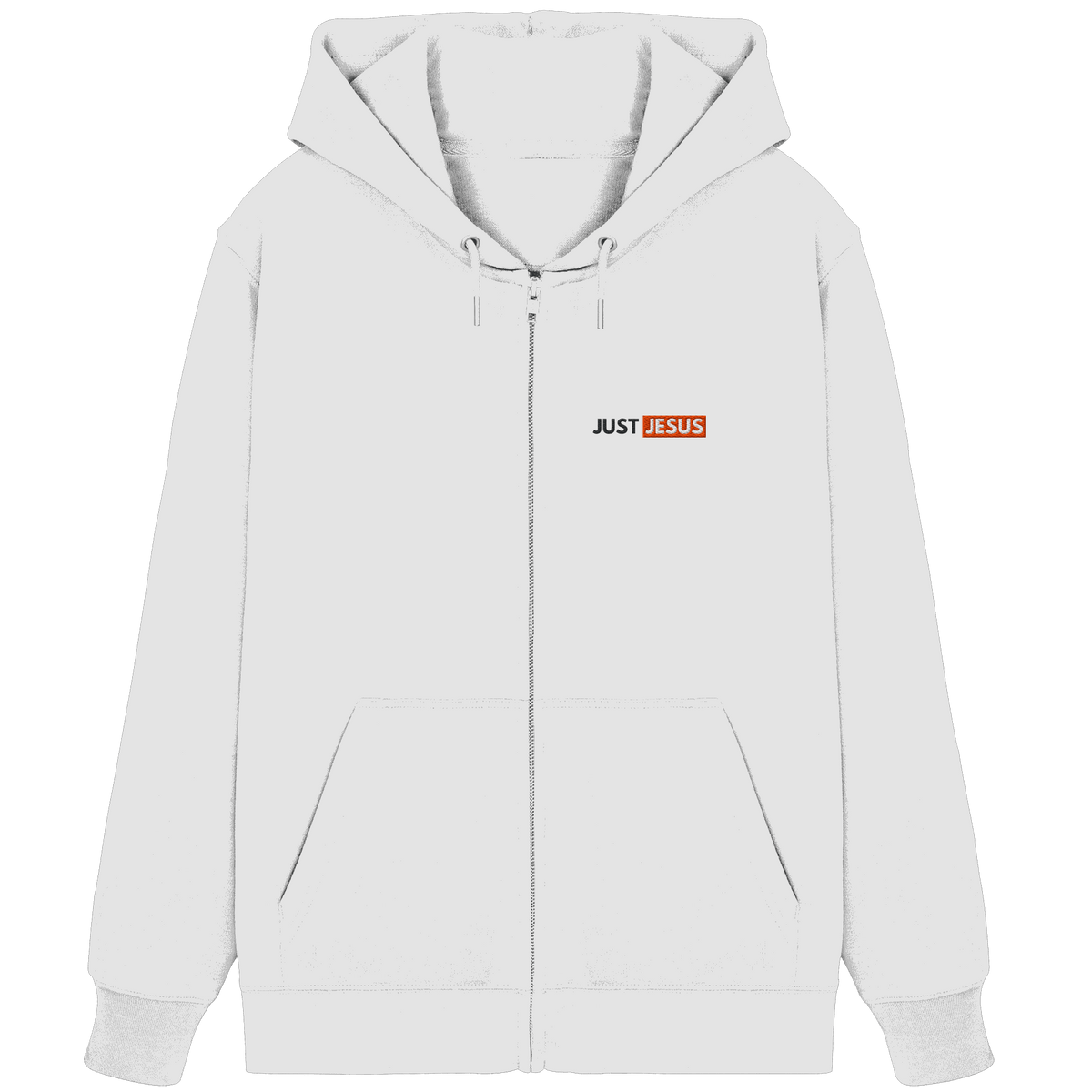 Just Jesus – Der Mittelpunkt unseres Glaubens (Stick) - Organic Zipper (Stick) - GfoitMa - White / XS
