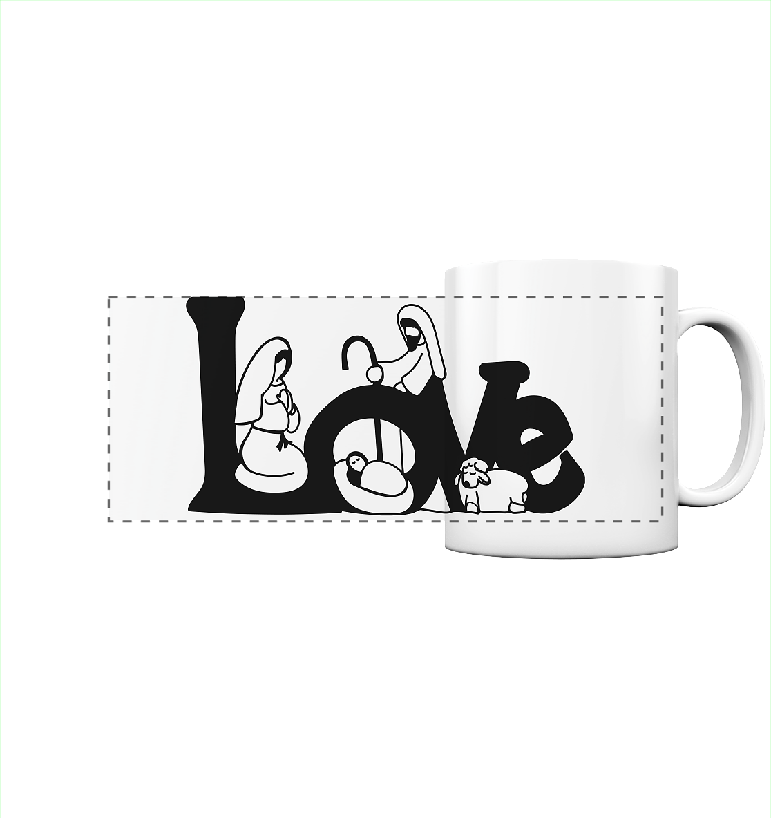 Die Liebe die wir zu Weihachten erleben - Panorama Tasse