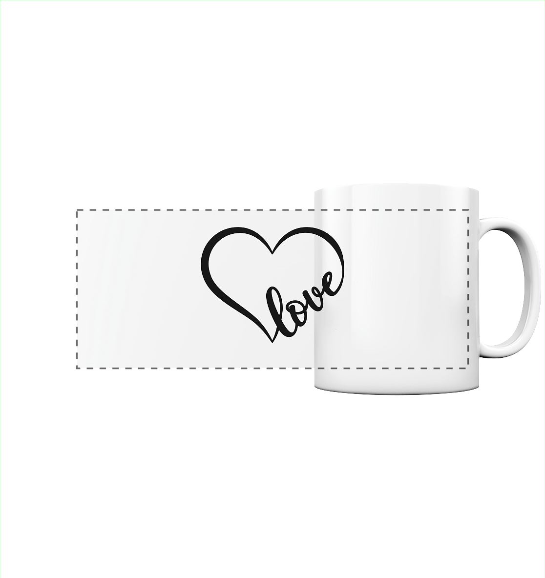 Love in Every Line - Panorama Tasse