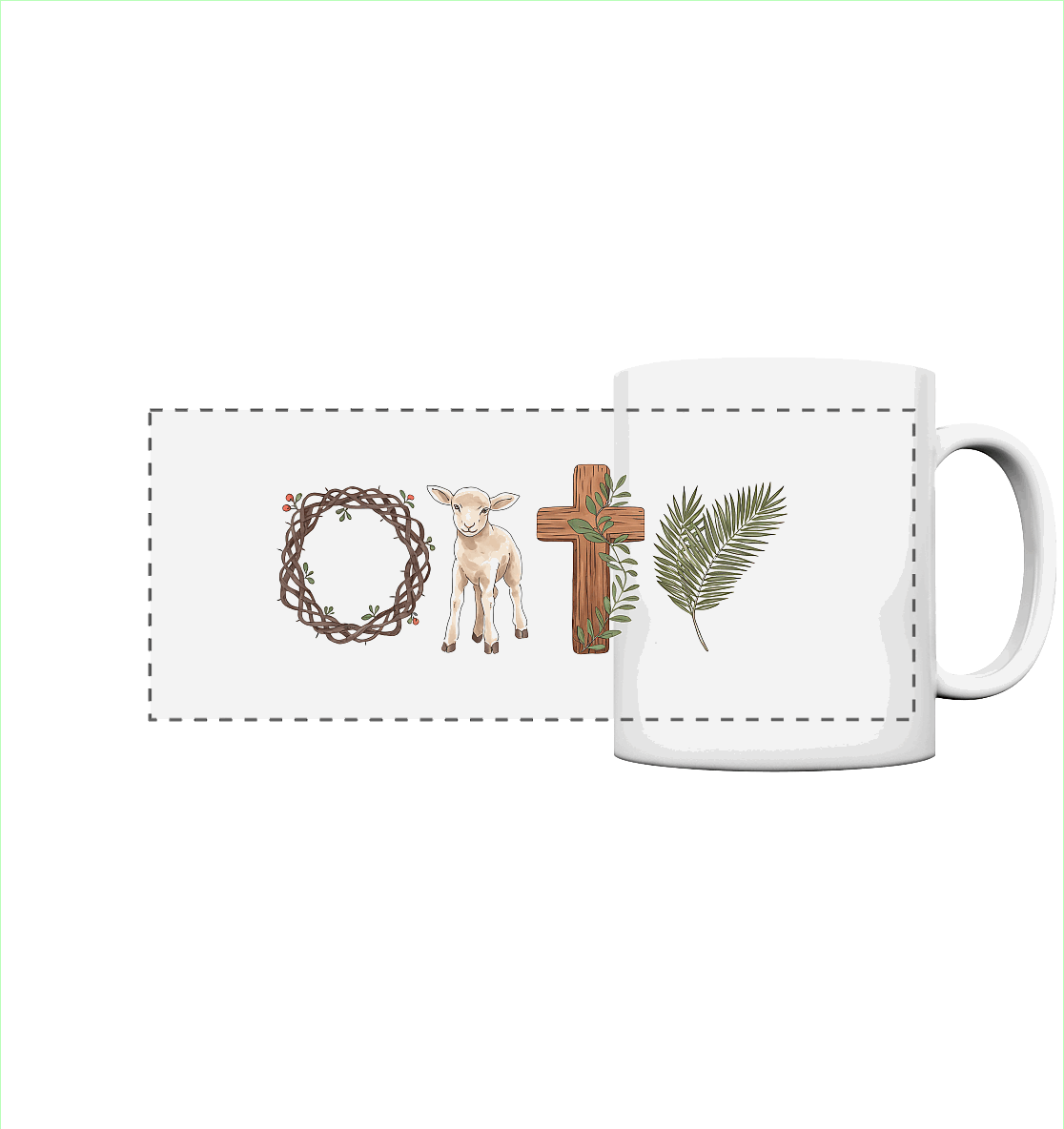 Victory of the Cross – Easter Redemption - Panorama Tasse