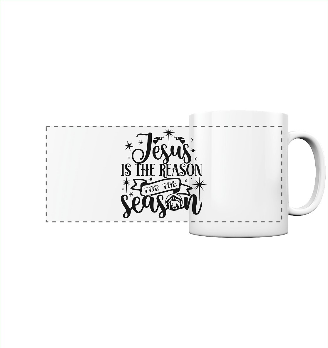 Jesus – Der Grund für die Weihnachtszeit II - Panorama Tasse
